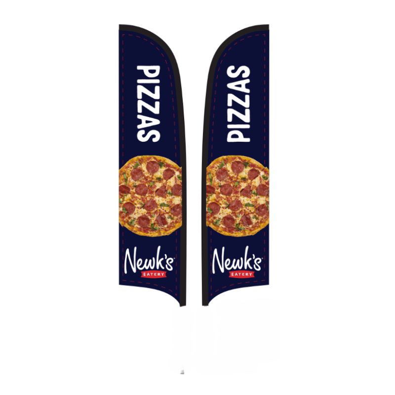 15' Double Sided Newk's Eatery Pizzas Navy AdverSail Flag