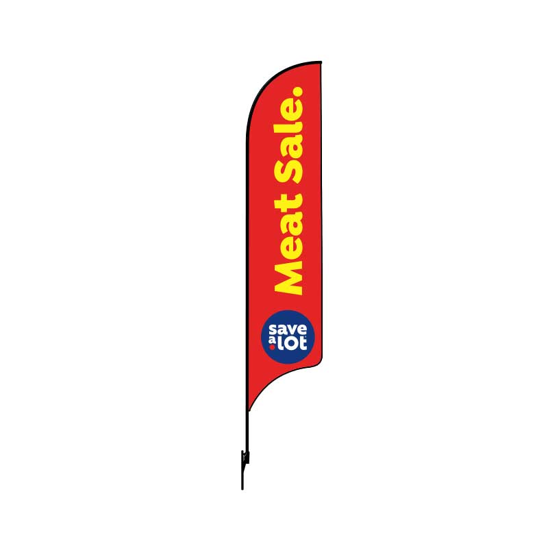 15' Save. A. Lot Double Sided Meat Sale AdverSail Flag