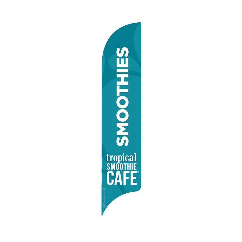 15' Tropical Smoothie Cafe Smoothies Teal AdverSail Flag