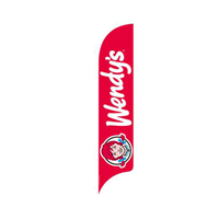 15' Wendy's Single Logo Red AdverSail Flag