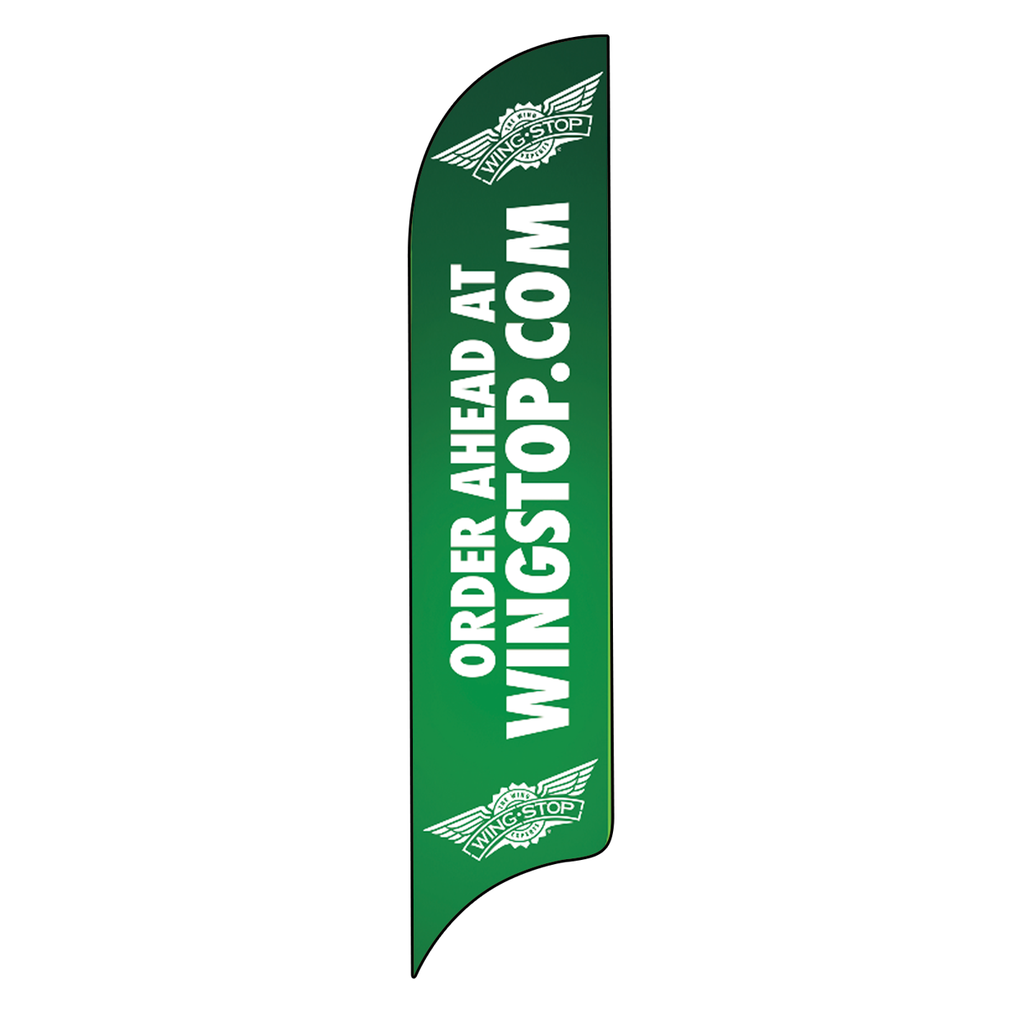 15' Wingstop Logo Order Ahead At Wingstop.com AdverSail Flag (2023 Art)