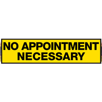 2' x 8' FullSpeed Automotive No Appointment Necessary Mesh Bay Banner - YELLOW