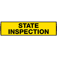 2' x 8' FullSpeed Automotive State Inspection Mesh Bay Banner - YELLOW