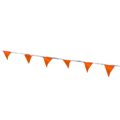 100' Dunkin' Solid Orange Pennant Strand for Purchase