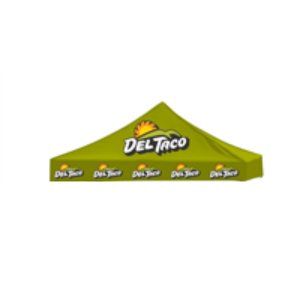 10 X10 Del Taco Logo Green Tent Top