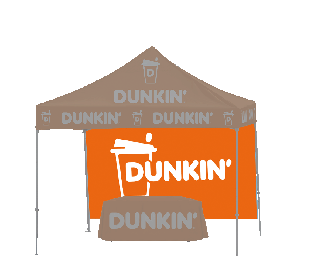 Dunkin 10'X10' BackWall - Orange & White Logo