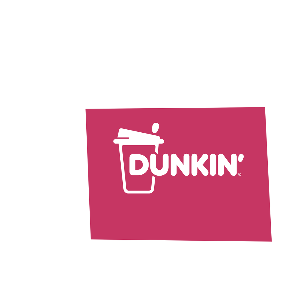 Dunkin 10'X10' BackWall - Pink & White Logo