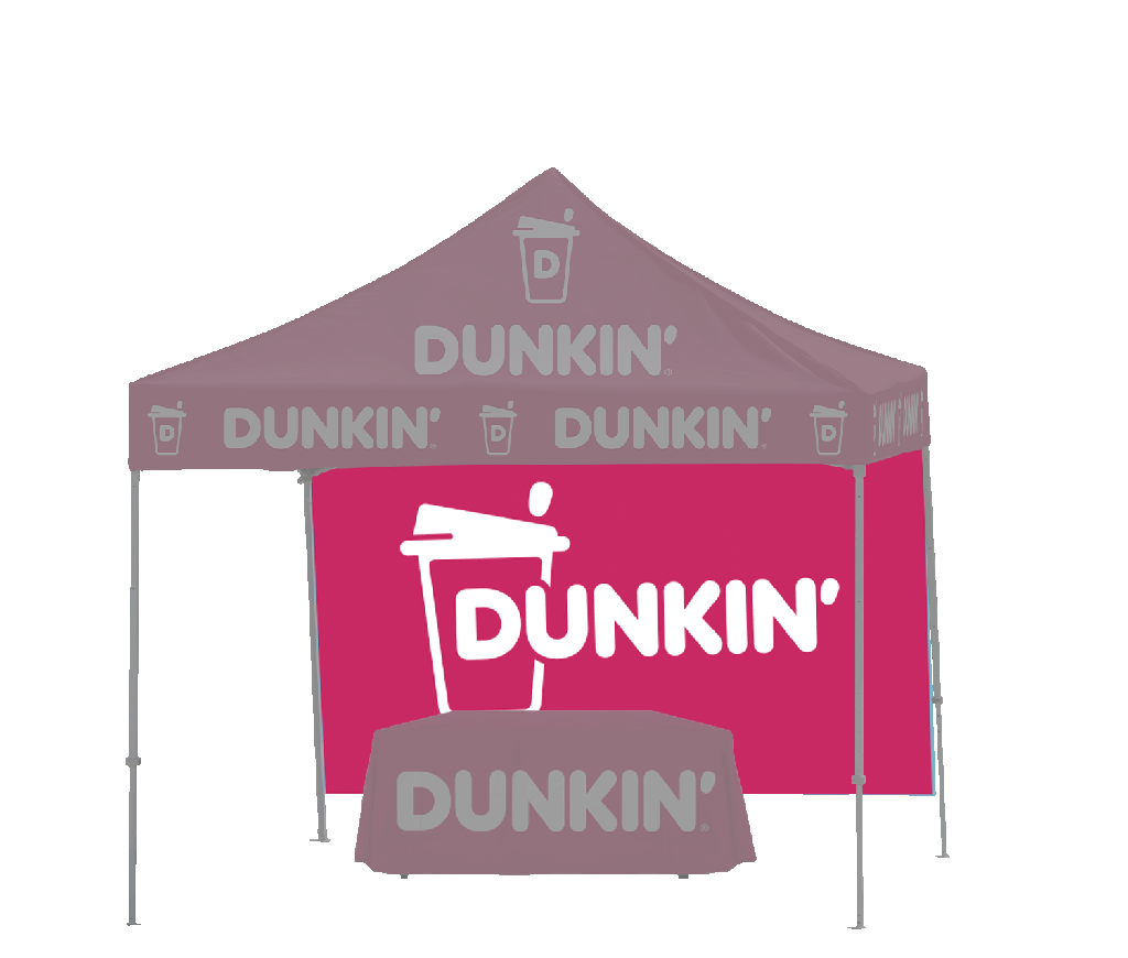 Dunkin 10'X10' BackWall - Pink & White Logo