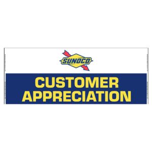 4' X 10' Sunoco Customer Appreciation Blue Banner  