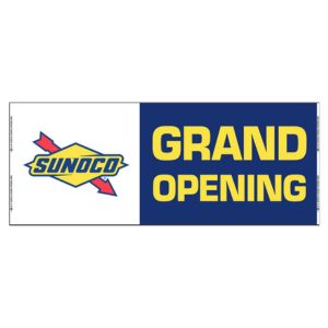 4' X 10' Sunoco Grand Opening Blue Banner 