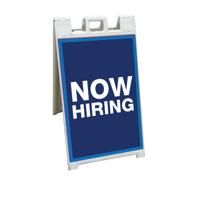 24" x 36" FullSpeed Blue Now Hiring A-frame Insert Only