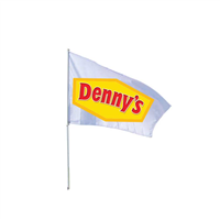 3x5 Denny's White Logo Flag