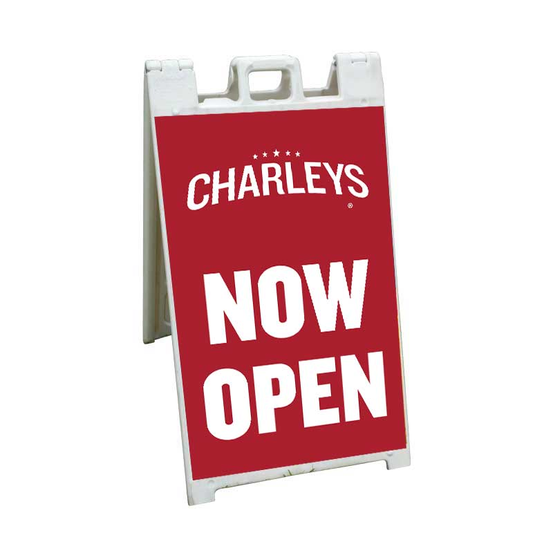 24"x36" Charleys Philly Steaks Now Open Coroplast A-frame Insert Only