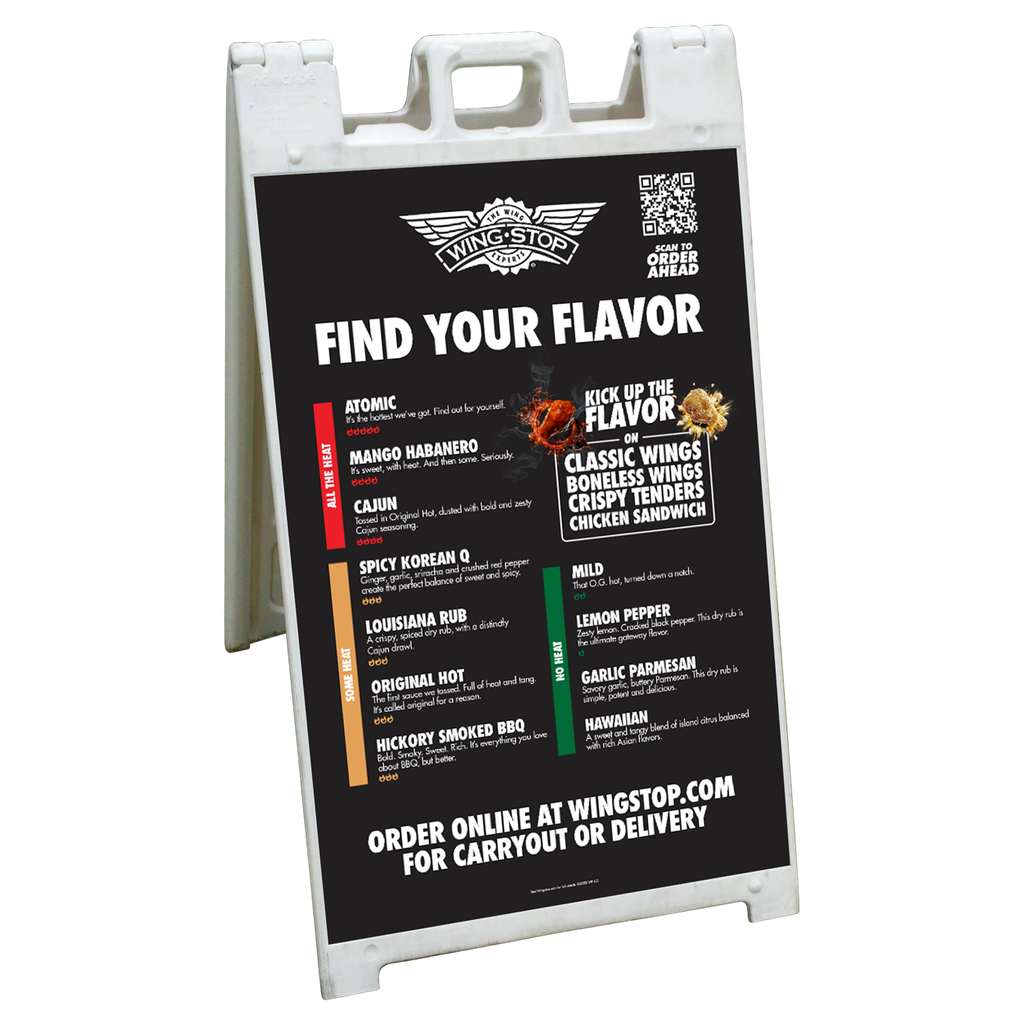 24"x36" Wingstop Find Your Flavor A-frame Insert