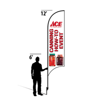 12' Ace Hardware White Canning How To Event AdverSail Flag