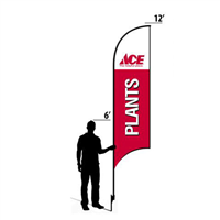 12' Ace Hardware Plants AdverSail Flag