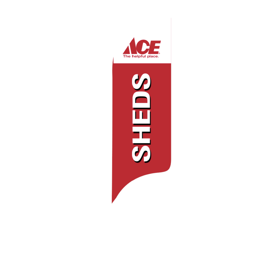 12' Ace Hardware Red Sheds AdverSail Flag
