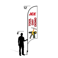 12' Ace Hardware Tool Day Demo AdverSail Flag