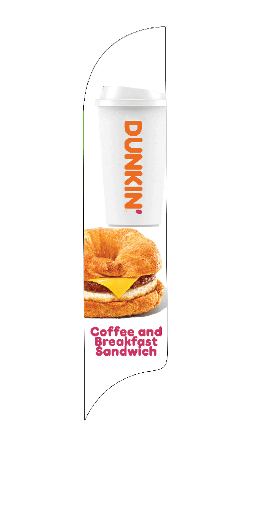 15' Dunkin' Donuts Coffee & Breakfast Sandwich AdverSail Flag