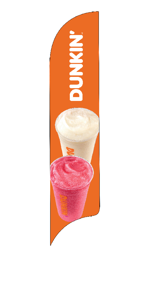 15' Dunkin' Donuts Orange Coolatta AdverSail Flag 