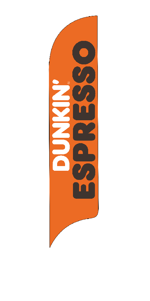 15' Dunkin' Donuts Orange Espresso AdverSail Flag