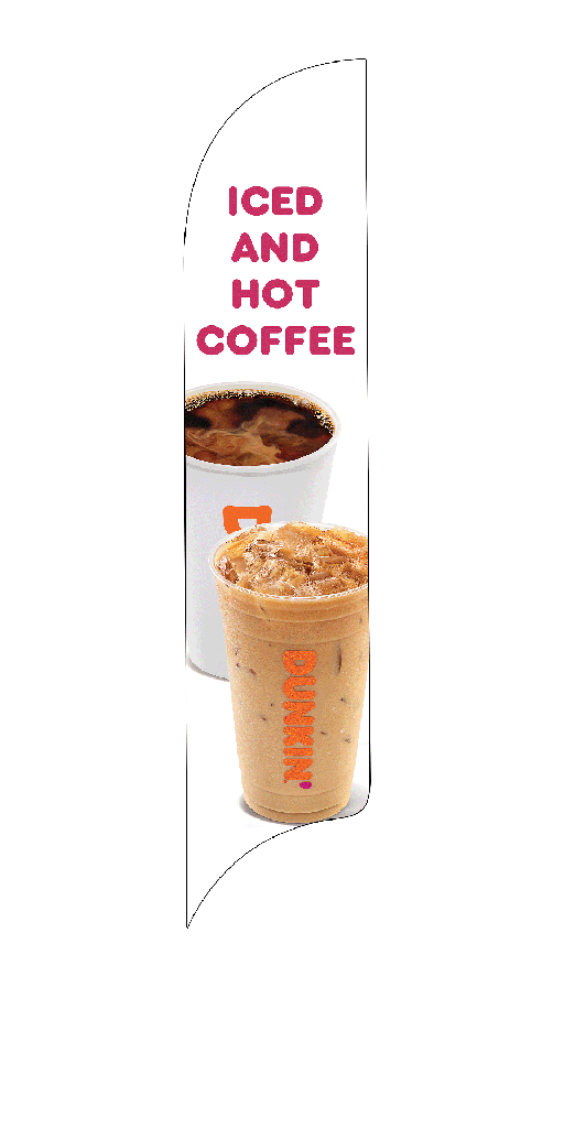 15' Dunkin' Donuts Iced & Hot Coffee AdverSail Flag