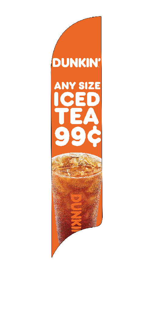 15' Dunkin' Donuts Any Sized Ice Tea 99¢ AdverSail Flag