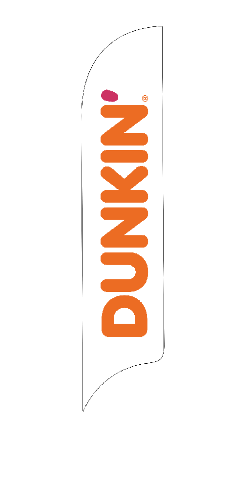 15' Dunkin' Donuts White Logo AdverSail Flag