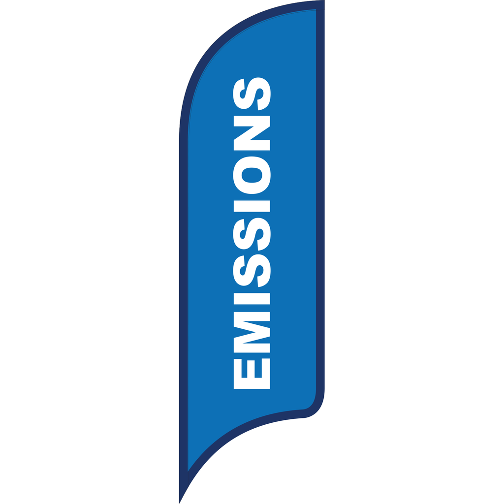 12' FullSpeed Automotive Blue Emissions AdverSail Flag