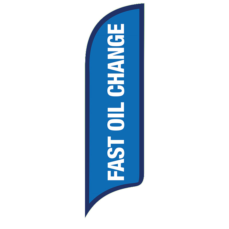 12' FullSpeed Automotive Blue Fast Oil Change AdverSail Flag