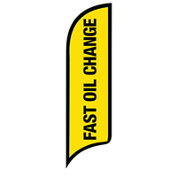 12' FullSpeed Automotive Fast Oil Change AdverSail Flag - YELLOW