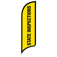 12' FullSpeed Automotive State Inspection AdverSail Flag - YELLOW