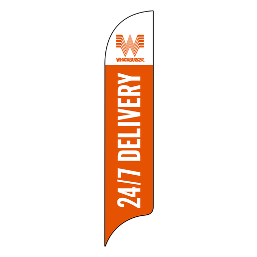 15' Whataburger 24/7 Delivery AdverSail Flag