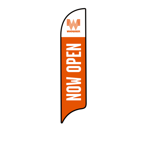 15' Whataburger Orange Now Open AdverSail Flag