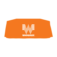6' Whataburger Orange Logo Tablecloth (draped)