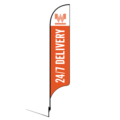 [None] 15' Whataburger 24/7 Delivery AdverSail Flag Kit